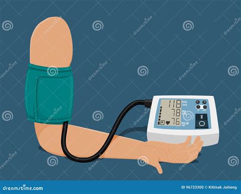 Blood Pressure Measurement Vector Illustration | CartoonDealer.com ...