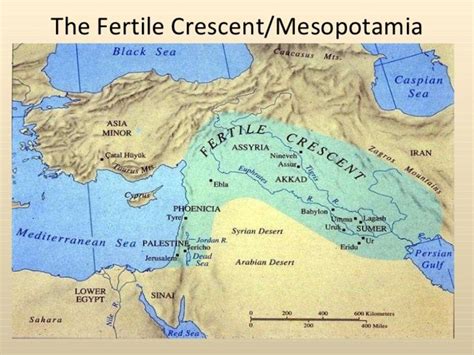 Map, Ancient Mesopotamia, Fertile Crescent: Sumerians, Akkadians ...