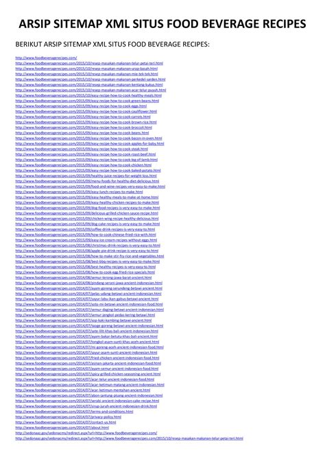 ARSIP SITEMAP XML SITUS FOOD BEVERAGE RECIPES.pdf | DocDroid