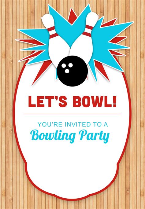 Printable Bowling Party Invitations