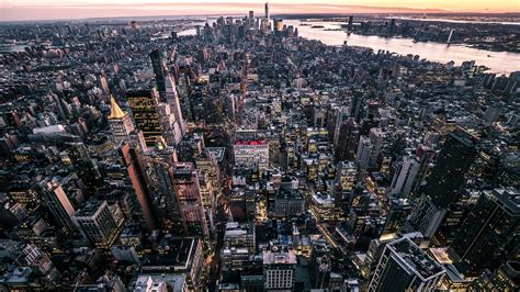 Download wallpaper 2560x1440 new york, usa, city, top view widescreen ...