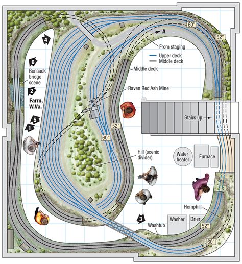 Compact Railroad Junctions Model Train Layouts Coloring Pages - Belinda ...