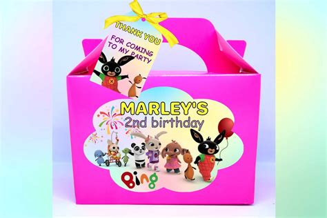 Personalised Bing Bunny Party Box | Personalised Invite | Bunny party ...