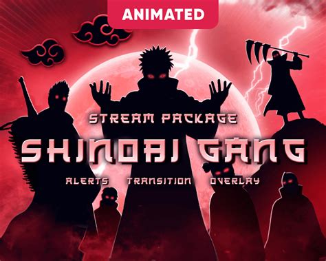 Shinobi Gang Anime Twitch Overlays Pack ANIMATED for OBS Studio & Streamlabs - Etsy