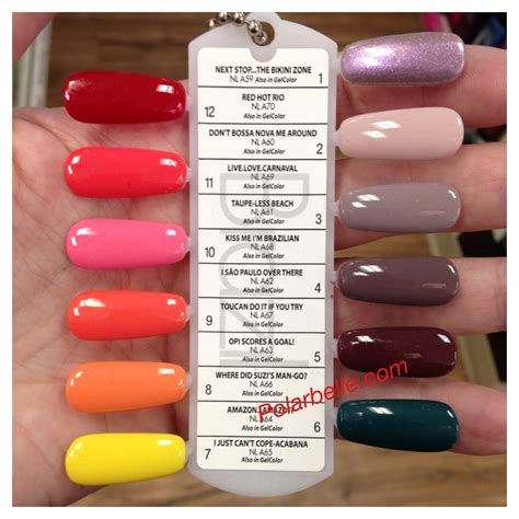 OPI Brazil nail polish collection swatches Nail Polish Color Names, Opi ...