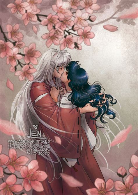 Kiss the Flower- Inuyasha and Kagome's romantic kiss by the cherry ...