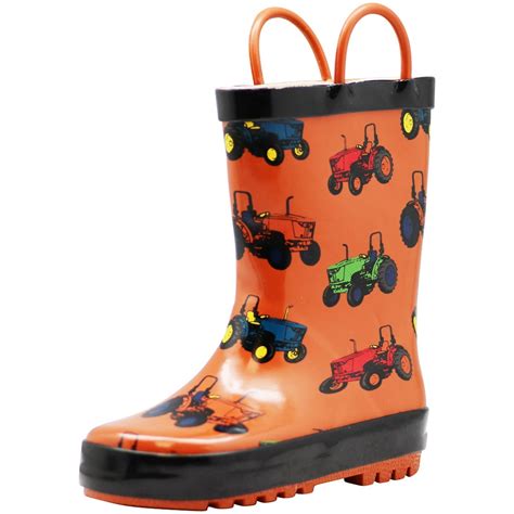 NORTY - Norty Waterproof Rubber Rain Boots for Kids - Boys & Girls ...