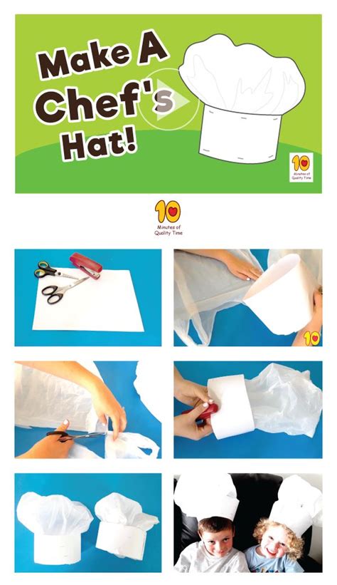 Hot to make a DIY Chef's Hat for Kids This is a fun activity you can do ...