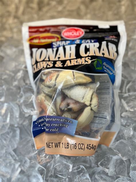 Jonah Crab Claws - 1 lb frozen package - Highland Fish Market