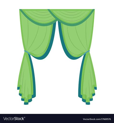 Curtains single icon in cartoon stylecurtains Vector Image