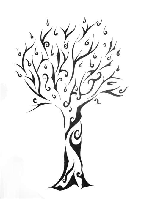 Tree Tattoo Outline