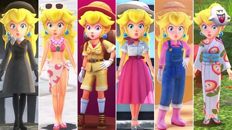 Princess Peach Mario Odyssey Outfits