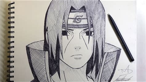 Let's SKETCH ITACHI UCHIHA from NARUTO - DeMoose Art - YouTube