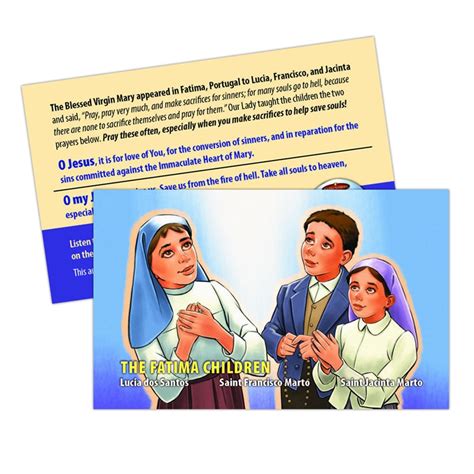 The Children of Fatima Prayer Card – Holy Heroes