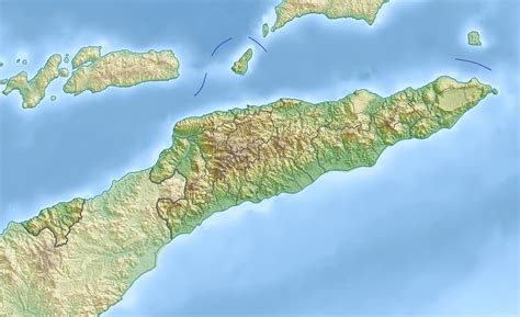 Large relief map of East Timor | East Timor | Asia | Mapsland | Maps of ...