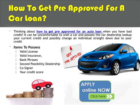 PPT - How To Get Pre Approved For An Auto Loan Online PowerPoint ...