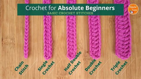 How to Crochet For ABSOLUTE BEGINNERS: Basic crochet stitches - YouTube