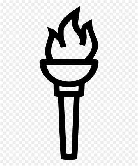 Game Fire Olympic Light Svg Png Icon - Olympic Torch Clipart Black And ...