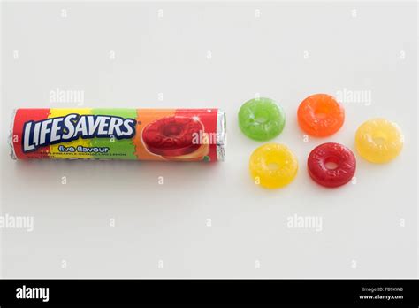 A roll of Original Five Flavour Life Savers candy Stock Photo: 93026231 ...