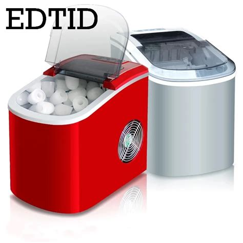 EDTID Mini Automatic Electric Ice Maker Portable Bullet Round Block Ice ...