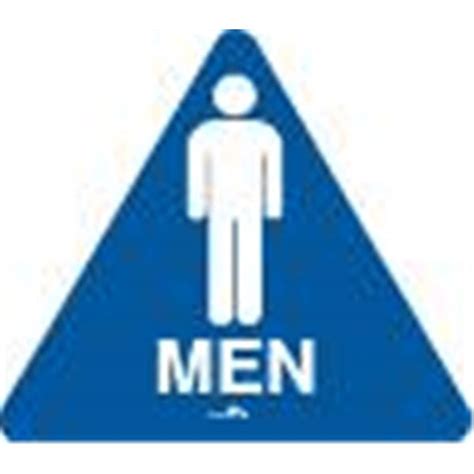 Braille "men" Restroom Sign, California Complaint, Blue/white, Plastic ...