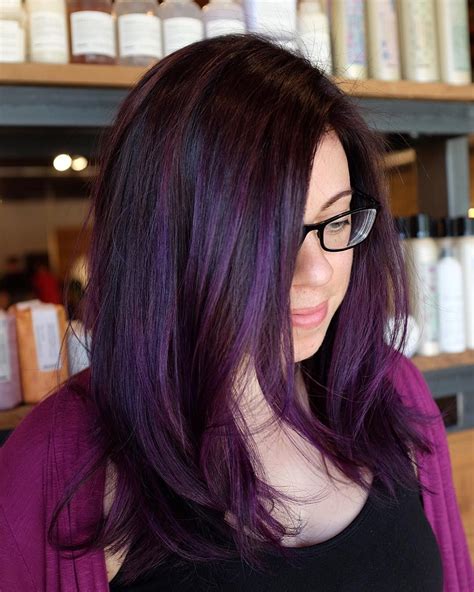 nice 25 Dark Purple Hair Ideas That Will Tease And Splash | Teinture ...