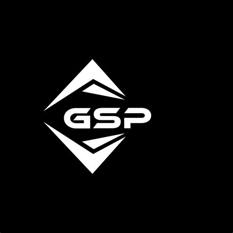 GSP abstract technology logo design on Black background. GSP creative ...