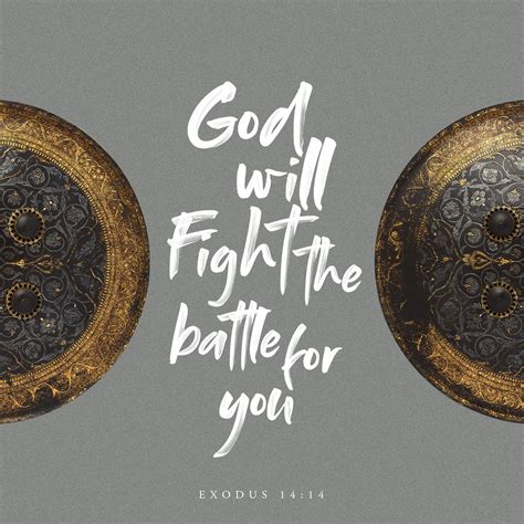 Exodus 14:14 The LORD will fight for you; you need only to be still ...