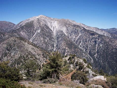 View of west face of Mt. San Antonio ( Mt. Baldy) : Photos, Diagrams ...