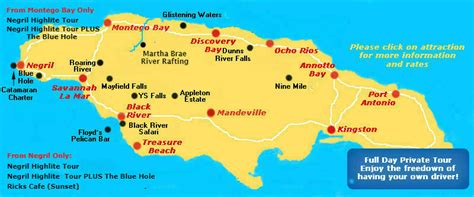 Jamaica Attractions Map