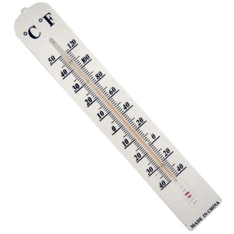 15-1/2 Inch Plastic Indoor/Outdoor Fahrenheit/Celsius Wall Thermometer ...