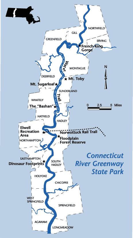 Map Of The Connecticut River - Hiking In Map