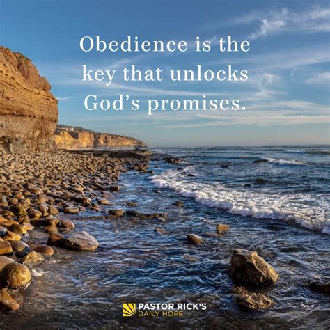 Obedience Is the Key That Unlocks God’s Promises - Pastor Rick's Daily Hope