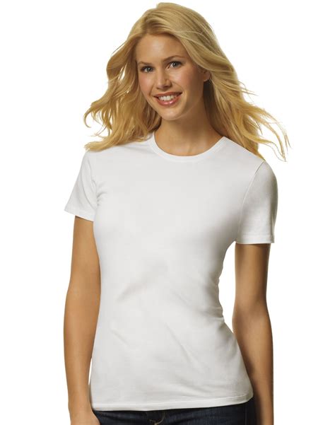 Hanes women's t-shirt white 50W3AS - Hanes Women's Jersey Crew Tee - P3