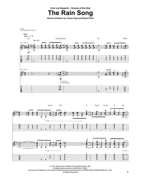 The Rain Song by Led Zeppelin - Guitar Tab - Guitar Instructor