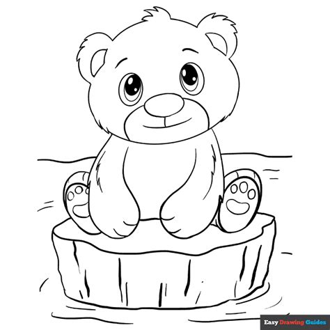 Polar Bear Cub Coloring Page | Easy Drawing Guides