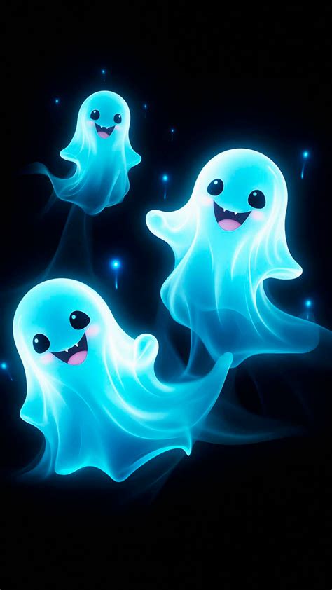 Cute Ghosts Halloween iPhone Wallpaper 4K iPhone Wallpapers Wallpaper ...