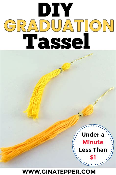 DIY Graduation Tassel Quick and Easy (For Under $1) - Gina Tepper