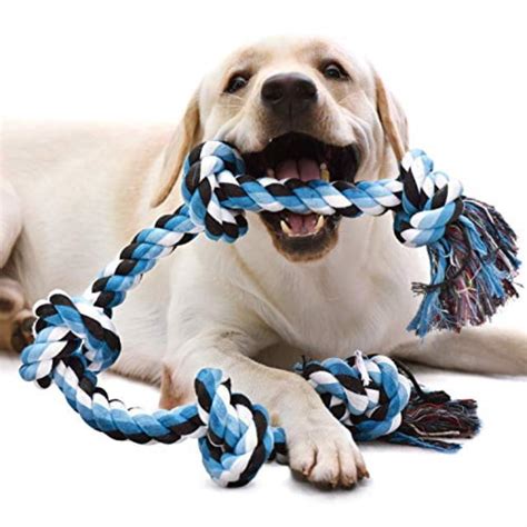 kiliki dog rope toys for aggressive chewers: 3 feet 5 knots ...