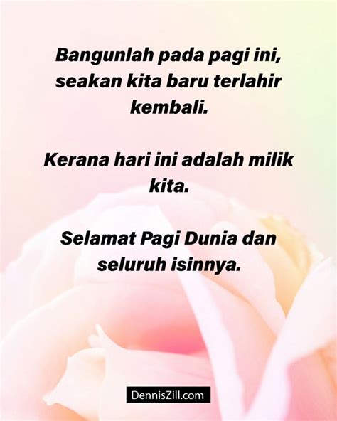 29 Mutiara Kata Pagi - Selamat, Motivasi, Indah – QUOTES | DENNIS ZILL