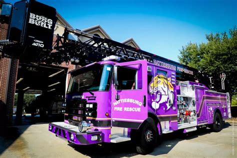 Hattiesburg Fire Department unveils Tigers-themed ladder truck, ‘Purple ...