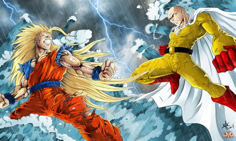 Collab : Goku vs Saitama by Maniaxoi on DeviantArt