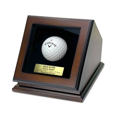 Golf Ball Display Case Hole in One Box Custom Plaque - Etsy