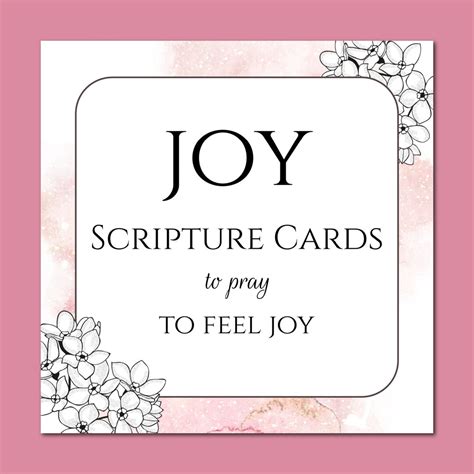 JOY Scripture Cards Printable, JOY Bible Verse Cards, Encouraging Cards ...