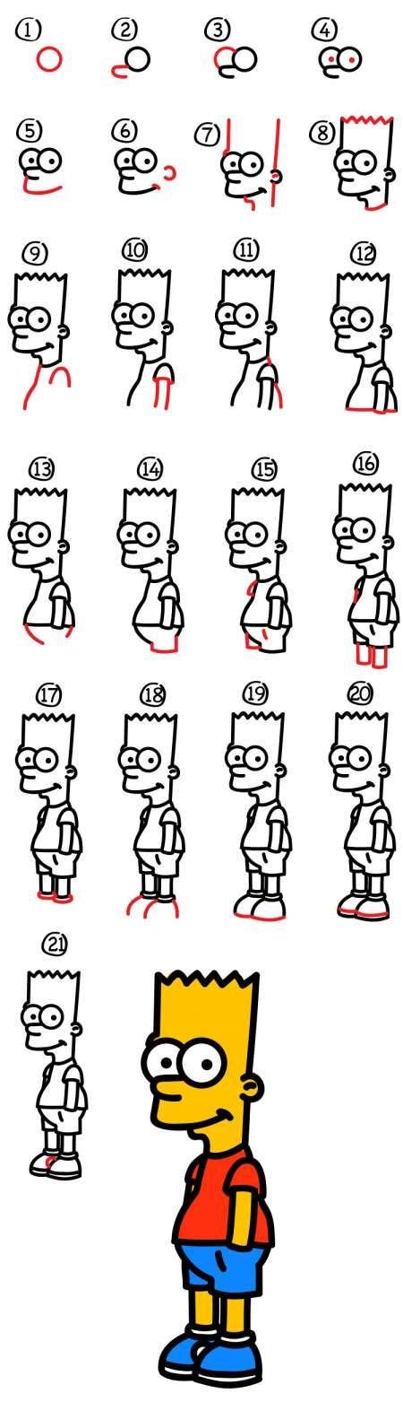 bart simpson drawing tutorial - Nohemi Locke