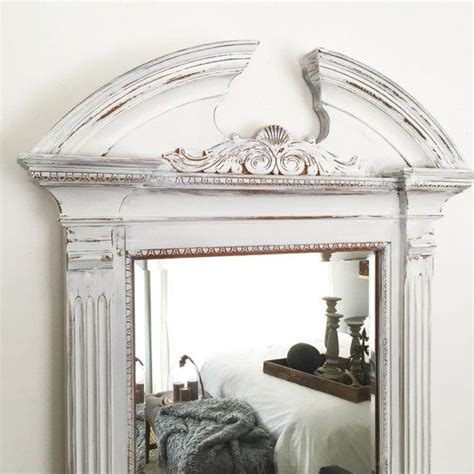 Large White Farmhouse Mirror - Modern Farmhouse Style Bathroom Design ...