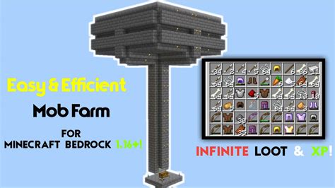 How To Make An Easy & Efficient Mob Farm For Minecraft Bedrock 1.16 ...