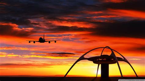 Airplane Sunset Wallpapers - Top Free Airplane Sunset Backgrounds ...