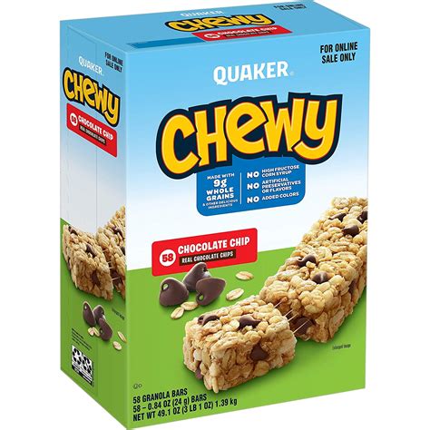 Quaker Chewy Chocolate Chip Granola Bars 58-Count as low as $6.70!