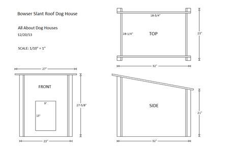 Woodworking faulks: Flat roof dog house blueprints